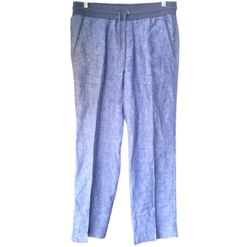 Athleta Bali Linen Pants Gray Size 10